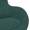 vidaXL Egg Chair with Footstool Dark Green 63 x 73 x 90 cm Velvet