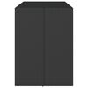 vidaXL Bar Table with Glass Top Black 145x80x110 cm Poly Rattan