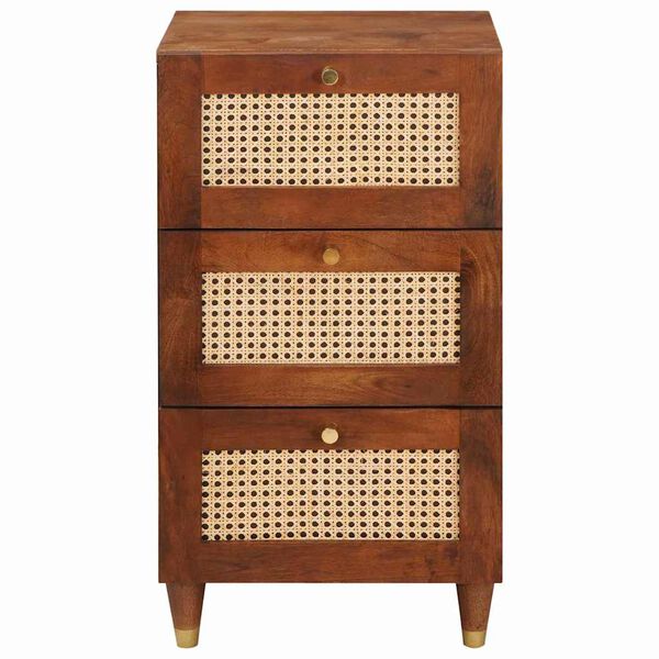 vidaXL Sideboard Brown 40 x 33.5 x 75 cm Cane and solid mango wood