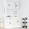 vidaXL 4 Piece Kitchen Cabinet Set Lucca White Engineered Wood
