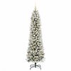 vidaXL Artificial Christmas Tree with 300 LEDs with Stand White 180 cm