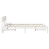 vidaXL Bed Frame with Headboard White 140 x 200 cm Solid Pine Wood