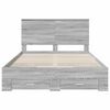 vidaXL Bed Frame with Drawer Grey Sonoma 160 x 200 cm Engineered Wood