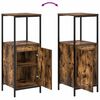 vidaXL Bathroom Furniture Set with Drawer 3 pcs Smoked Oak and Black