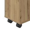 vidaXL Narrow Bathroom Cabinet with Wheels Artisian Oak Engineered Wood