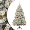 vidaXL Artificial Christmas Tree Green and White 210 cm PVC and Metal