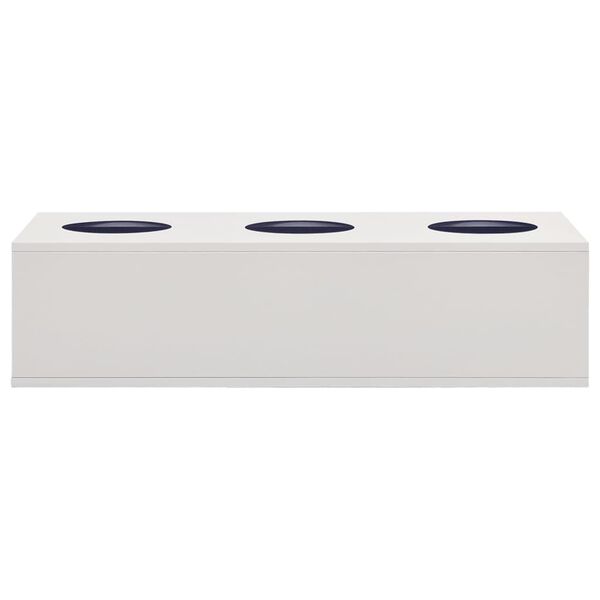 vidaXL Office Flower Box Light Grey 90x40x23 cm Steel