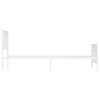 vidaXL Metal Bed Frame without Mattress with Footboard&nbsp;White 107x203cm