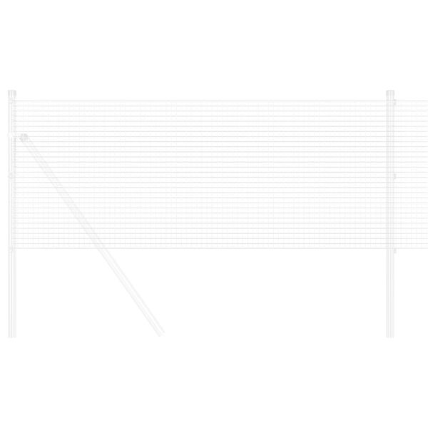 vidaXL Welded Wire Fence Silver 1.5 x 50 m