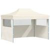 vidaXL Professional Folding Party Tent with 3 Sidewalls 3x4 m Cream