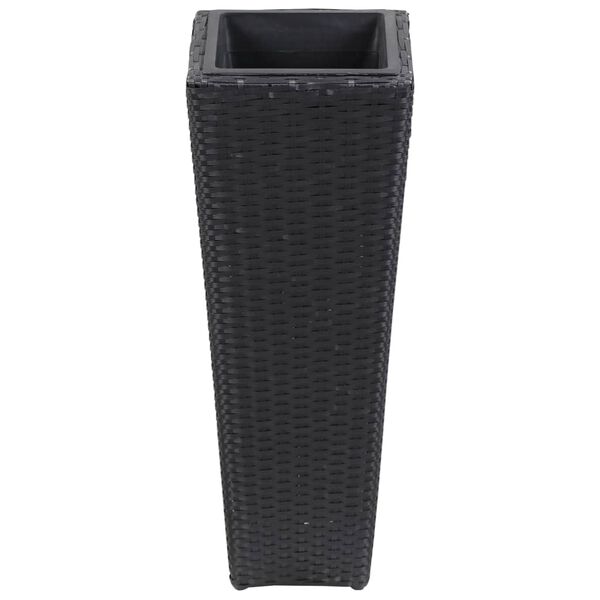 vidaXL Garden Raised Bed 30x30x80 cm Poly Rattan Black