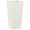 vidaXL Garden Planters White 2 pcs 35x35x75 cm Steel