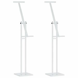 vidaXL Trade Show Displays 2 pcs White 26.5 x 26.5 x 150 cm Steel