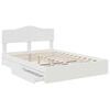 vidaXL Storage Bed with Headboard White 140 x 190 cm Engineered Wood