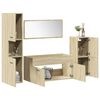 vidaXL 4 Piece Bathroom Furniture Set Sonoma Oak Engineered Wood