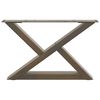 vidaXL Coffee Table Legs 2 pcs Natural Steel 50x(30-31.3) cm Steel