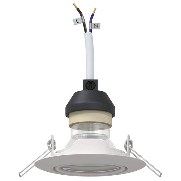 vidaXL Spotlight 12 pcs White 9 x 9 x 2.5 cm Metal