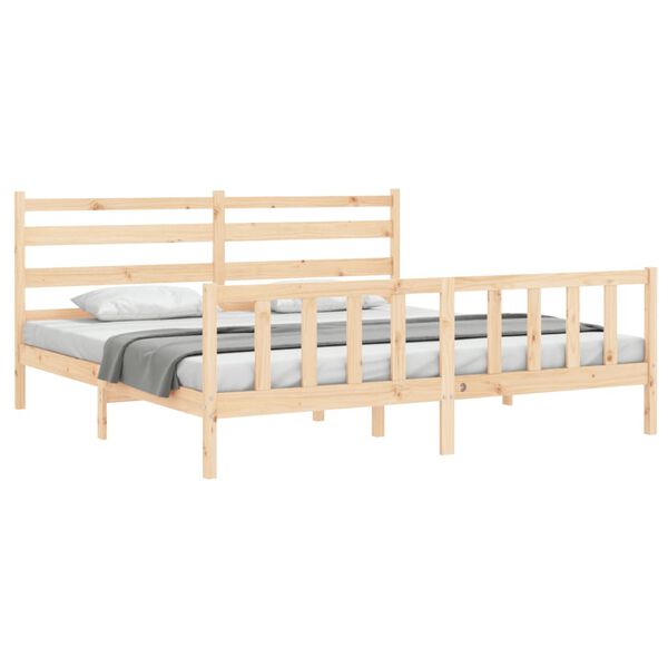 vidaXL Bed Frame without Mattress 200x200 cm Solid Wood Pine