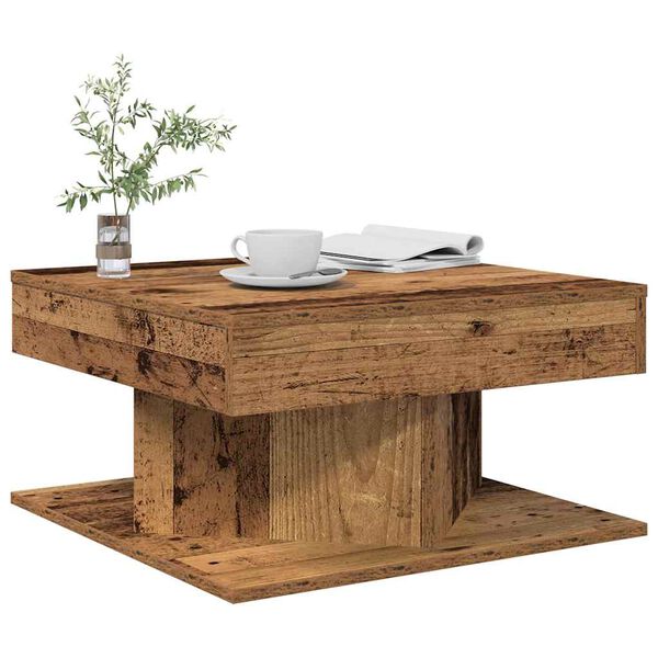vidaXL Coffee Table Old Wood 55x55x30 cm Engineered Wood