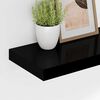 vidaXL Floating Wall Shelves 2 pcs Black 120x23.5x3.8 cm MDF