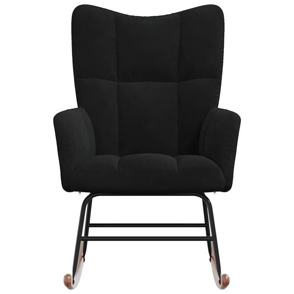 vidaXL Rocking Chair Black Velvet