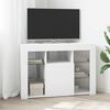 vidaXL Corner LED TV Cabinet White 100 x 40 x 68 cm Engineered Wood