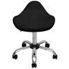 vidaXL Salon Spa Stool with Cushion Black 50 x 50 x (58.5-74.5) cm