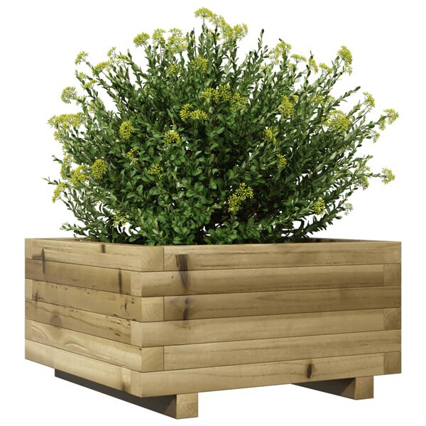 vidaXL Garden Planter 50x50x26.5 cm Impregnated Wood Pine