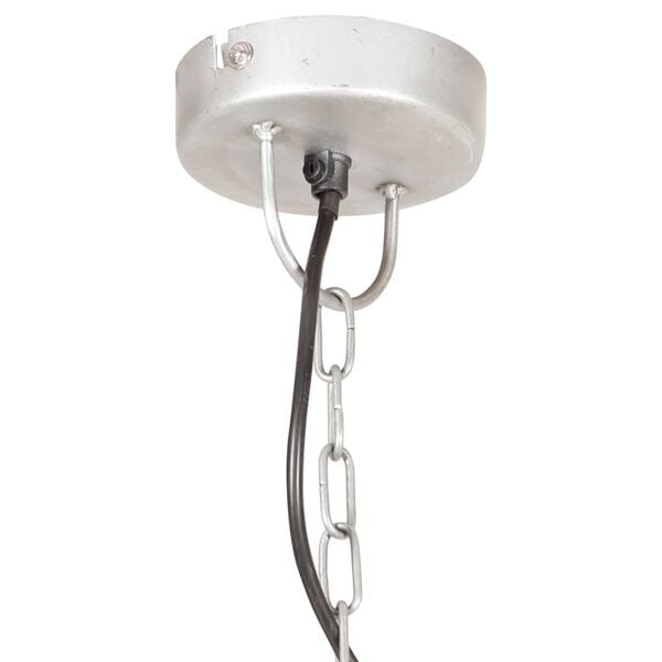 vidaXL Industrial Vintage Hanging Lamp 25 W Silver Round 31 cm E27