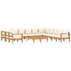 vidaXL 9 Piece Garden Sofa Set with Cushions Solid Wood Acacia