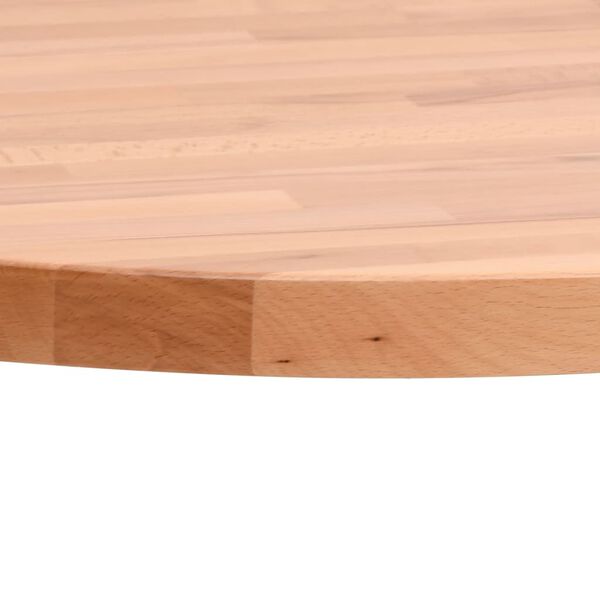 vidaXL Table Top &Oslash;90x1.5 cm Round Solid Wood Beech