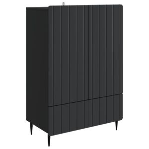 vidaXL Sideboard Black 66 x 34.5 x 97 cm Engineered Wood
