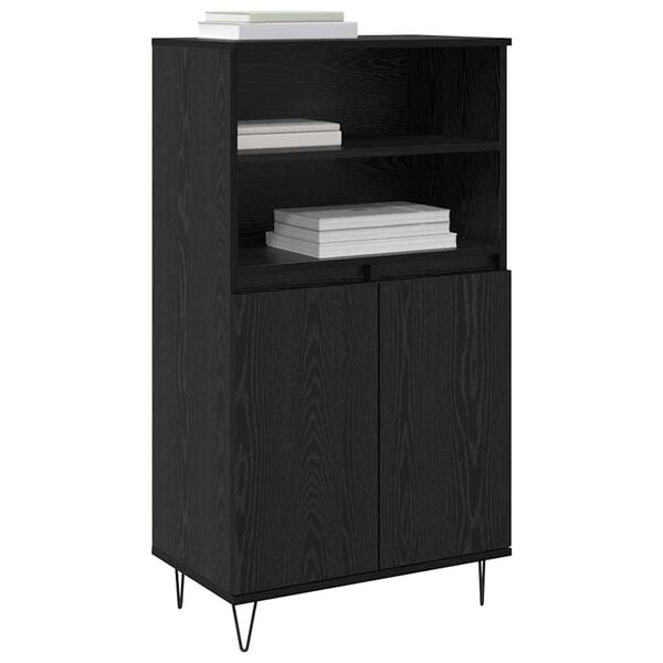 vidaXL Highboard Black 60 x 36 x 110 cm Engineered wood