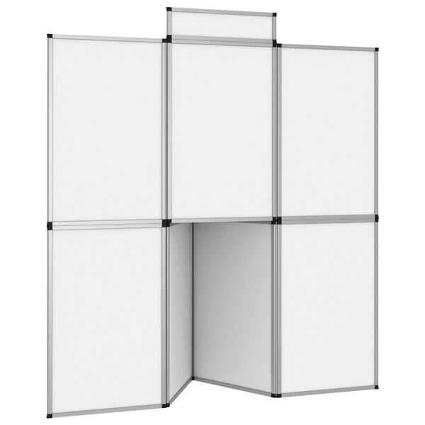 vidaXL 8-Panel Folding Exhibition Display Wall 181x200 cm White
