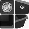 vidaXL Sink Black 370 x 460 mm 80% Quartz and 20% Resin