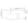 vidaXL Coffee Table Smoked Oak 57x57x30 cm Engineered Wood