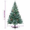 vidaXL Frosted Pre-lit Christmas Tree with Ball Set&Pinecones 150 cm