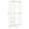 vidaXL Wardrobe White 90x40x213 cm Metal and Engineered Wood