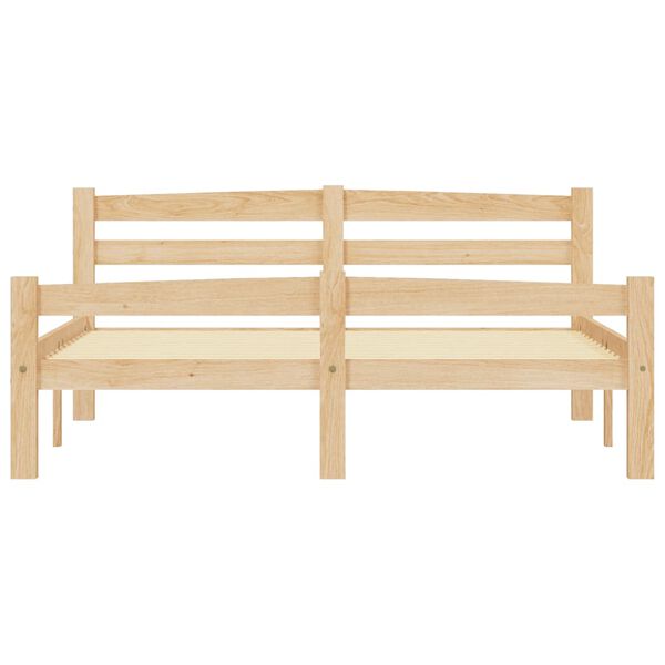 vidaXL Bed Frame without Mattress Solid Pinewood 140x200 cm