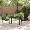 vidaXL Garden Dining Set 3 pcs Brown Powder-Coated Steel