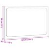 vidaXL LED Bathroom Mirror Brown Oak 60x8.5x38 cm Engineered Wood