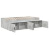 vidaXL Bed Frame Concrete Grey 100 x 200 cm Engineered Wood