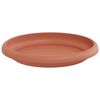 vidaXL Round Flower Tray 6 pcs Brick Red &Oslash; 14 x 2 cm Plastic