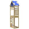 vidaXL Play Tower Brown 52.5 x 85 x 265 cm Solid Impregnated Wood