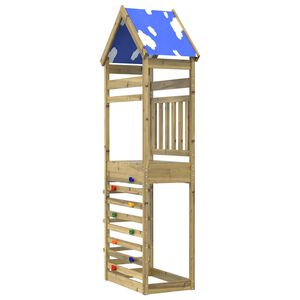 vidaXL Play Tower Brown 52.5 x 85 x 265 cm Solid Impregnated Wood