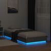 vidaXL Bed Frame without Mattress with LED Lights Concrete Grey 100x200 cm