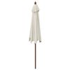 vidaXL Garden Parasol with Wooden Pole Sand 299x240 cm