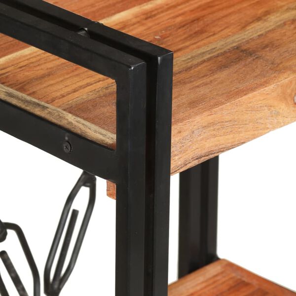 vidaXL 3-Tier Bookcase 40x30x80 cm Solid Acacia Wood