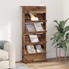 vidaXL Magazine Rack Old Wood 70 x 41 x 156 cm Engineered Wood