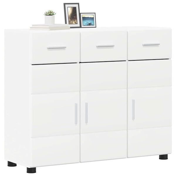 vidaXL Sideboard with Shelf White 88.5 x 30.5 x 73 cm Engineered Wood